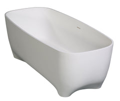 ALFI ALFI AB9980 White Matte Solid Surface Resin Bathtub