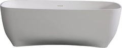 ALFI ALFI AB9980 White Matte Solid Surface Resin Bathtub