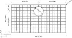 ALFI ALFI ABGR3322 GRIDS 14.17-in x 26.77-in Back center Drain Stainless steel
