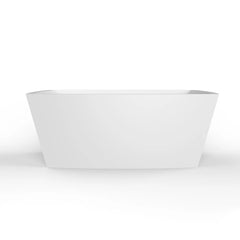 BARCLAY Barclay ATFRECN67AIG-WT Sorley 67 Inch Acrylic Freestanding Rectangular Soaker Bathtub with Integral Drain and Overflow