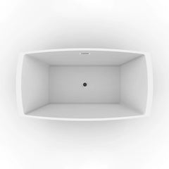 BARCLAY Barclay ATFRECN67AIG-WT Sorley 67 Inch Acrylic Freestanding Rectangular Soaker Bathtub with Integral Drain and Overflow
