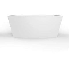BARCLAY Barclay ATFRECN67AIG-WT Sorley 67 Inch Acrylic Freestanding Rectangular Soaker Bathtub with Integral Drain and Overflow