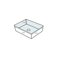 BARCLAY Barclay 4-8076WH Redkey Above Counter Basin 18-1/2 Inch