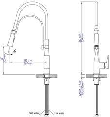 ALFI ALFI ABKF3023-BN Kitchen Faucet 1.5 GPM (20.5 inchesH)