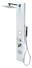ALFI Alfi ABSP60W Shower Panel with 2 Body Sprays and Rain Shower Head