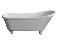 ALFI ALFI AB9960 Bathtub White Matte Clawfoot Solid Surface Resin 67-inch