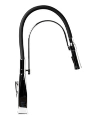 ALFI ALFI ABKF3023-PC Square Kitchen Faucet with Black Rubber Stem 1.8 GPM