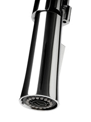 ALFI ALFI ABKF3023-PC Square Kitchen Faucet with Black Rubber Stem 1.8 GPM