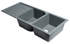 ALFI ALFI AB4620DI-T Double Bowl Granite Composite Kitchen Sink 45.75 inches
