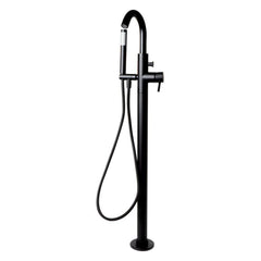 ALFI Alfi AB2534-BM Floor Mounted Gooseneck Tub Filler with Built-In Diverter
