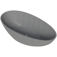 ALFI ALFI ABCO72TUB Solid Concrete Tear Drop Freestanding Bathtub