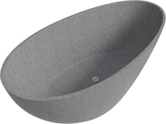 ALFI ALFI ABCO72TUB Solid Concrete Tear Drop Freestanding Bathtub