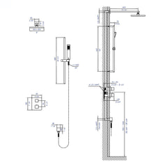 ALFI Alfi AB2830-PC 2-Way Thermostatic Shower Set