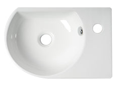 ALFI Alfi ABC119 Oval Wall Mount Porcelain Bathroom Sink 1 Faucet Hole 16 x 10.63
