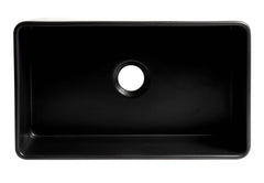 ALFI ALFI ABF3018-BM Black Matte Fireclay 30 in. Single Bowl Farmhouse Apron Kitchen Sink