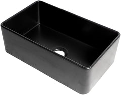 ALFI ALFI ABF3018-BM Black Matte Fireclay 30 in. Single Bowl Farmhouse Apron Kitchen Sink