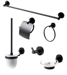 ALFI ALFI AB9513-BM Brand Brass Black Matte 6 Piece Bath Accessory Set