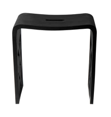 ALFI ALFI ABST88BM Black Matte Solid Surface Resin Bathroom / Shower Stool