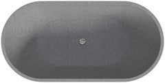 ALFI ALFI ABCO59TUB Oval Concrete Bathtub 59 inches