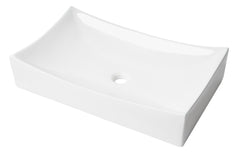 ALFI ALFI ABC904 Fancy Rectangular Above Mount Ceramic Sink