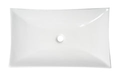 ALFI ALFI ABC904 Fancy Rectangular Above Mount Ceramic Sink