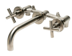 ALFI ALFI AB1035-BN Widespread Wall-Mounted Cross Handle Faucet