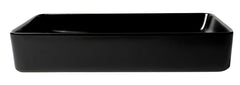 ALFI ALFI ABC902-BM Black Matte 24 Inches Modern Rectangular Above Mount Ceramic Sink