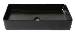 ALFI ALFI ABC902-BM Black Matte 24 Inches Modern Rectangular Above Mount Ceramic Sink