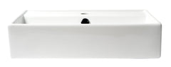 ALFI ALFI ABC122 Rectangular Wall Mounted Ceramic Sink with Faucet Hole 22 inches