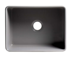 ALFI ALFI ABF2418-GM Gray Matte Smooth Apron 24-in x 18-in Single Bowl Fireclay Farm Sink