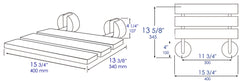 ALFI ALFI ABS16R-PC Shower Seat 15.75 inchesL x 13.4 inchesW x 4.25 inchesH