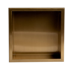 ALFI ALFI ABNP1212-BG Brand 12 Inches x 12 Inches Brushed Gold PVD Stainless Steel Square Single Shelf Shower Niche