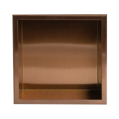 ALFI ALFI ABNP1212-BG Brand 12 Inches x 12 Inches Brushed Gold PVD Stainless Steel Square Single Shelf Shower Niche