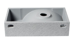 ALFI ALFI ABCO108 Brand 16 inches Small Rectangular Solid Concrete Wall Mounted Bathroom Sink