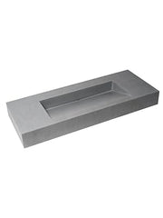 ALFI ALFI ABCO48R Brand 48 inches Solid Concrete Rectangular Countertop Sink