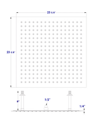 ALFI Alfi RAIN24S-BM 1-Spray Patterns with 1.8 GPM 24 in. Ceiling Mount Rain Fixed Shower Head