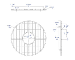 ALFI ALFI ABGR18R Round Stainless Steel Grid for ABF1818R