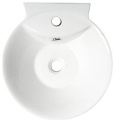 ALFI ALFI ABC113 Round Wall Mounted Ceramic Sink 17 inches