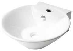 ALFI ALFI ABC113 Round Wall Mounted Ceramic Sink 17 inches