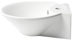 ALFI ALFI ABC113 Round Wall Mounted Ceramic Sink 17 inches