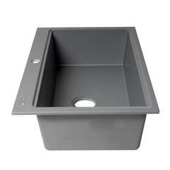 ALFI ALFI AB3418SBDI-W White Granite Composite Workstation Drop In Sink