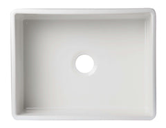 ALFI ALFI AB506-W Decorative Lip Single Bowl Fireclay Kitchen Sink