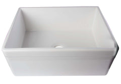 ALFI ALFI AB506-W Decorative Lip Single Bowl Fireclay Kitchen Sink