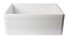 ALFI ALFI AB506-W Decorative Lip Single Bowl Fireclay Kitchen Sink