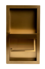 ALFI ALFI ABTPNP88-BG Brand Brushed Gold PVD Stainless Steel Recessed Toilet Paper Holder Niche