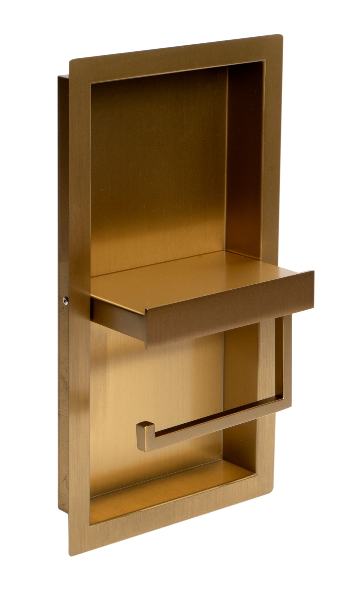 ALFI ALFI ABTPNP88-BG Brand Brushed Gold PVD Stainless Steel Recessed Toilet Paper Holder Niche
