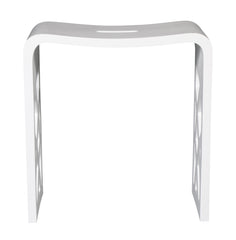 ALFI Alfi ABST88 Designer White Matte Solid Surface Resin Bathroom Shower Stool 16.5 inches W