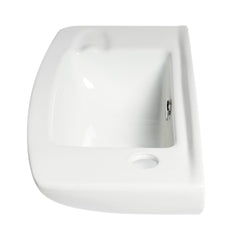 ALFI ALFI ABC115 Small Wall Mounted Ceramic Sink with Faucet Hole