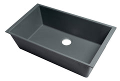 ALFI ALFI AB3322UM-T Single Bowl Undermount Granite Composite Kitchen Sink