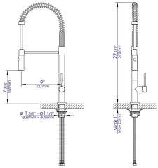 ALFI ALFI ABKF3732-PC Pull-Down Kitchen Faucet 1.8 GPM